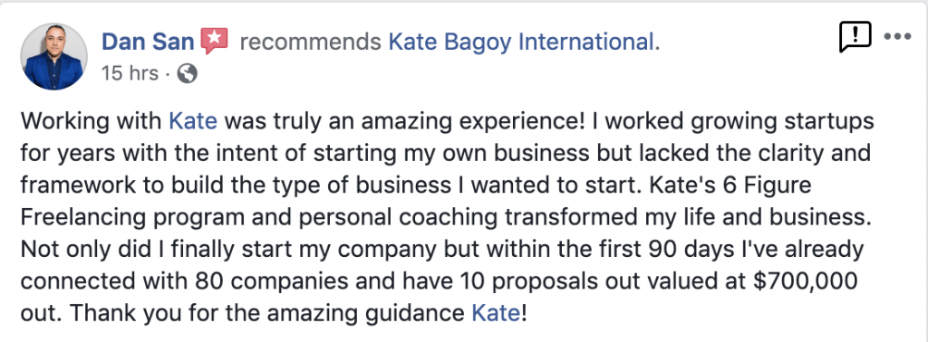 Dan San Sales Strategist Testimonial
