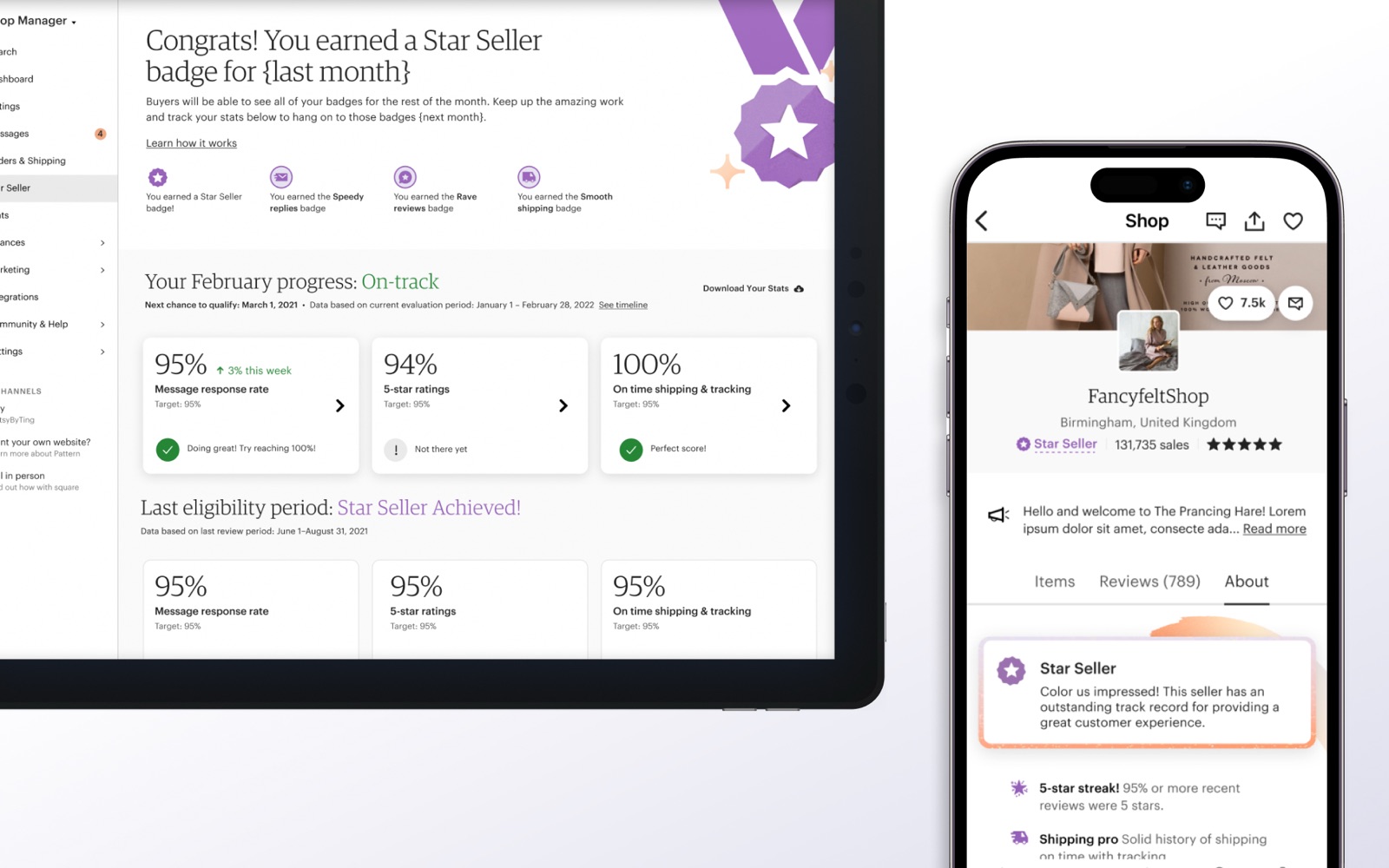 Etsy - Star Seller & Visual Design - showcase