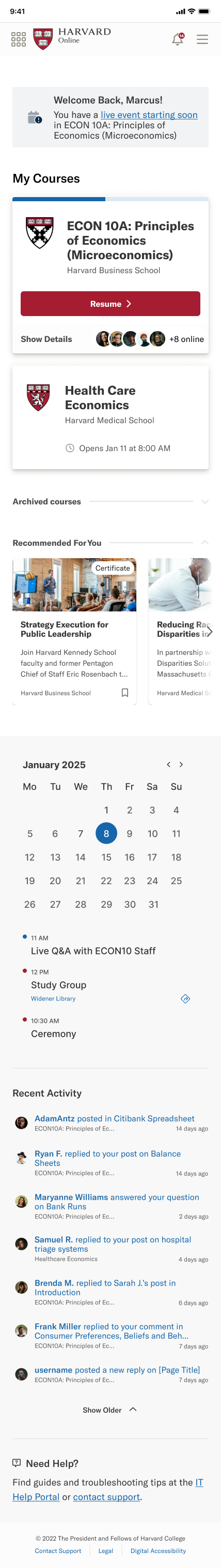 Harvard LXP mobile home dashboard