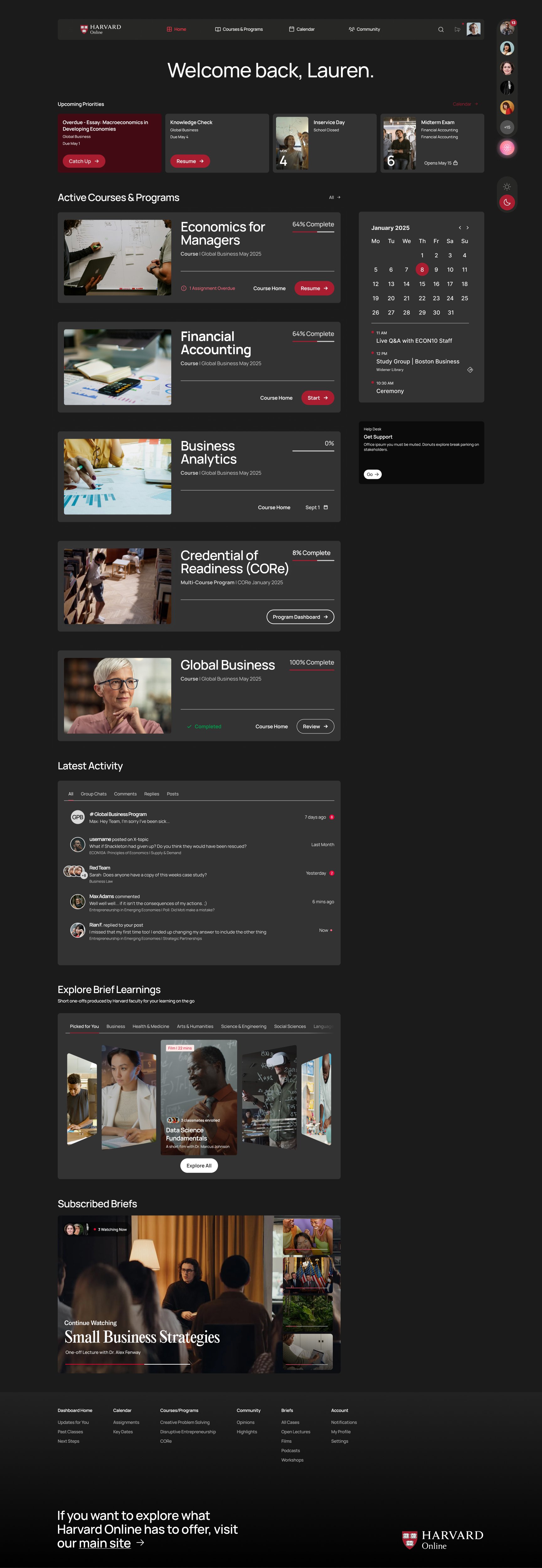 Dark mode dashboard