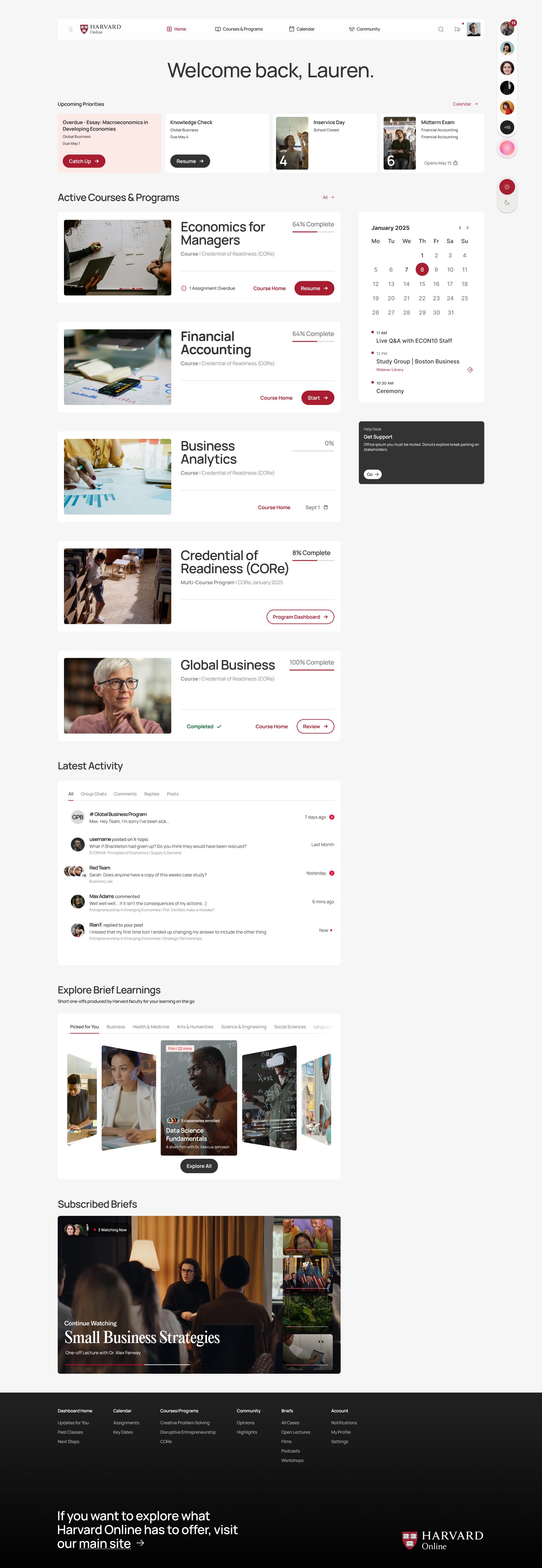 Light mode dashboard