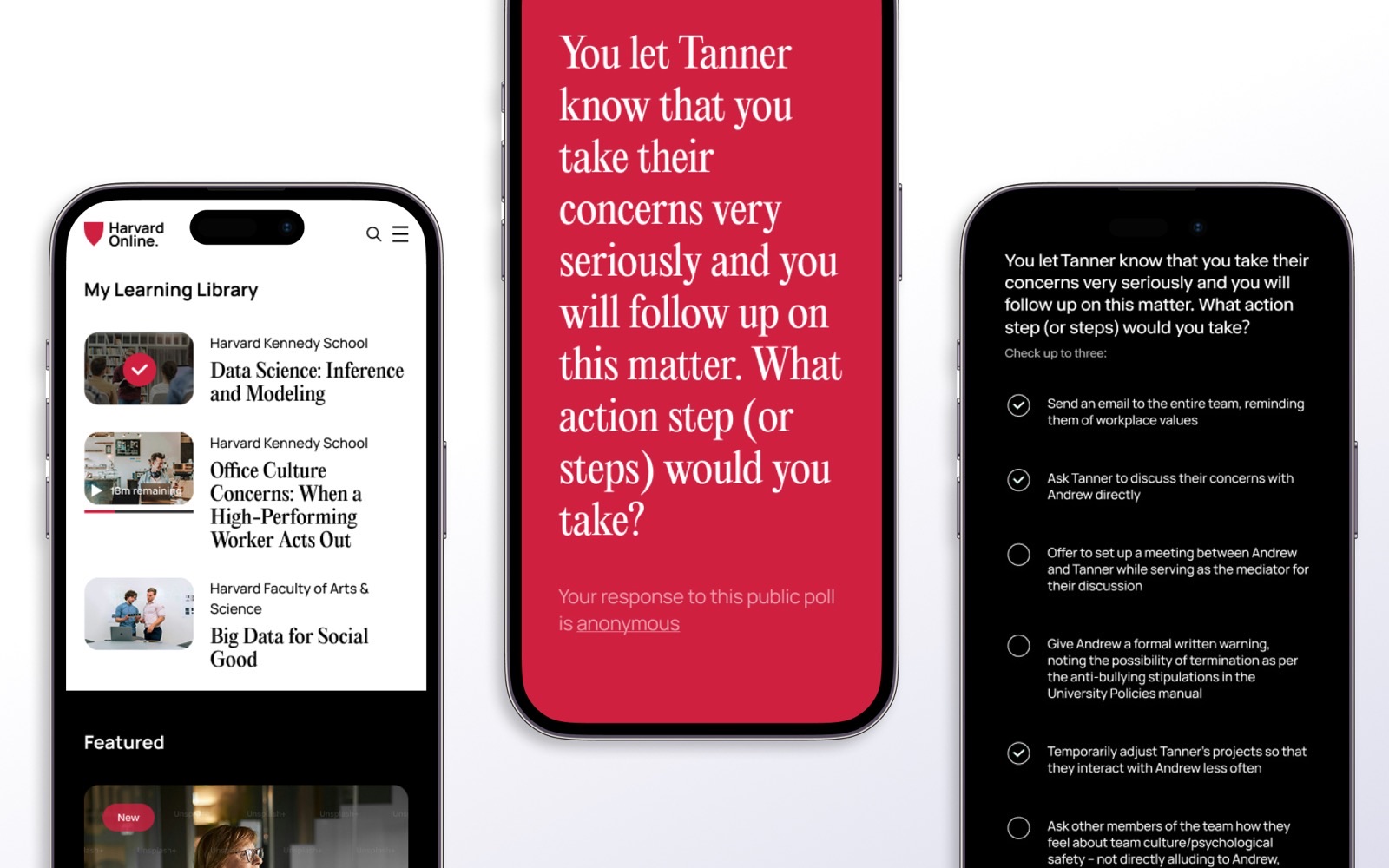 Harvard Online - Mobile App Concepts - showcase