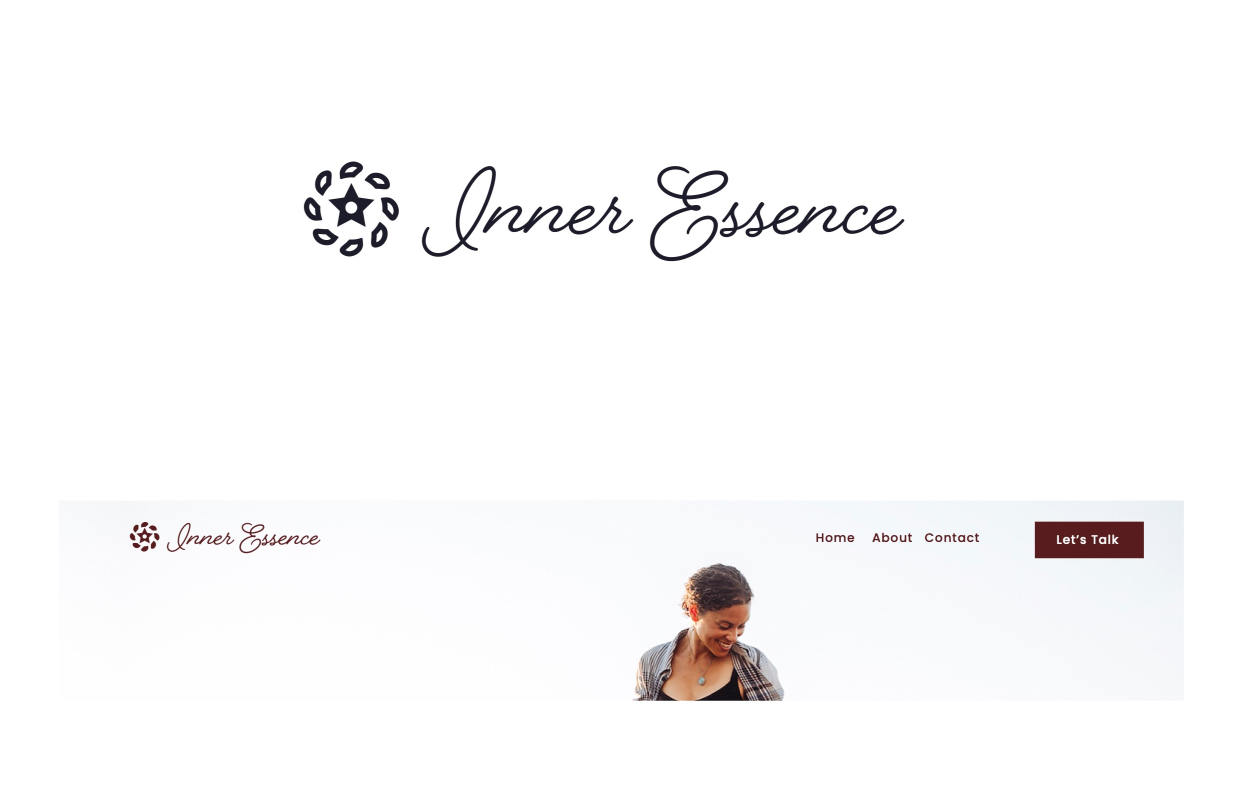 Logo option 1 - script with Adinkra icon