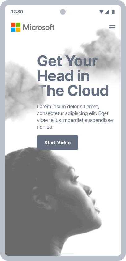 Mobile landing page