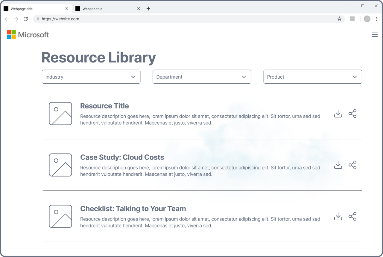 Resource library content type